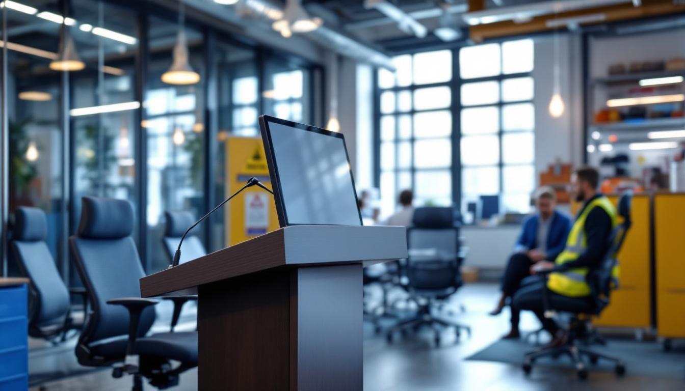 Podiums con pantalla